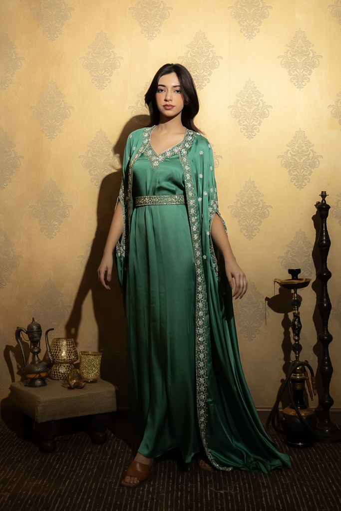 Emerald Bordered Cape Jalabiya