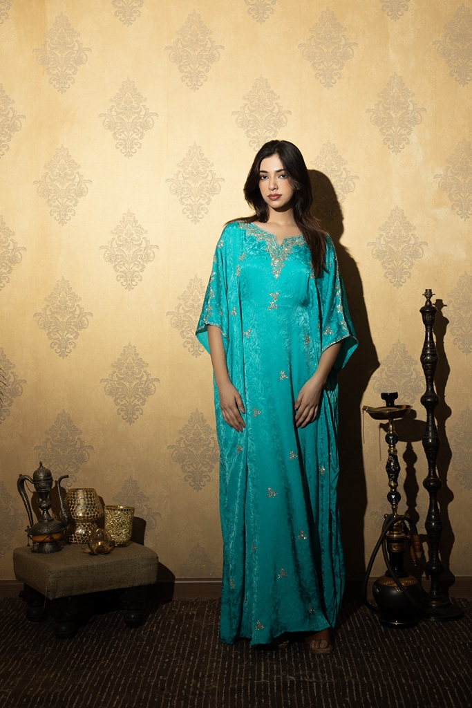 Turquoise Star Kaftan